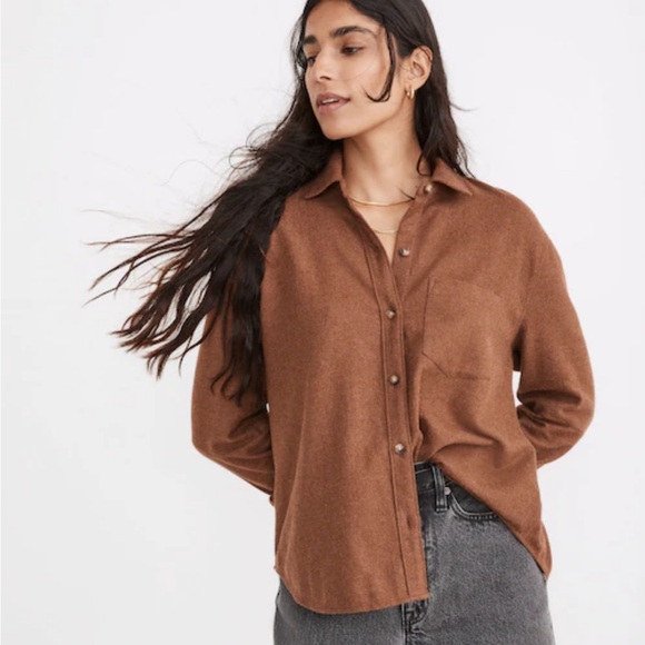 Madewell Oversized Flannel Kempton Button-Up Shirt - Picture 2 of 4